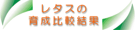 レタスの育成比較結果