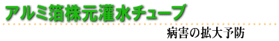アルミ箔株元灌水チューブ